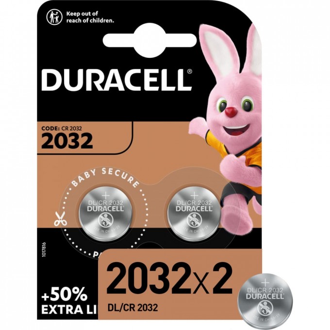 Литиевые батарейки DURACELL CR2032-2BL B0037273